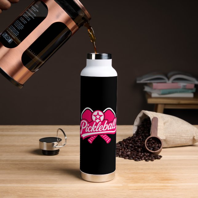 Bouteille D'eau Vêtements de Pickleball Joueurs (Café (pivoté))