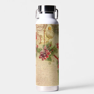 BOUTEILLE D'EAU VIBES DE NOËL CUTE VINTAGE