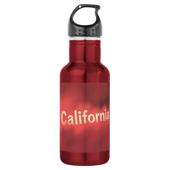Bouteille D'eau Vibes de rêve californien (Devant)