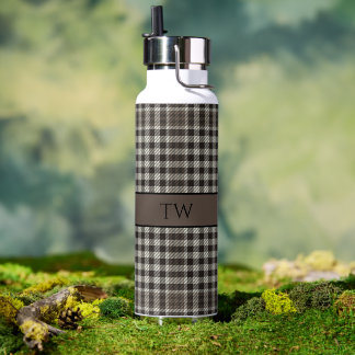 Bouteille D'eau Vide Brown Plaid Tan Thor