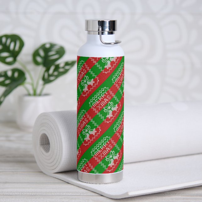 Bouteille D'eau Vilain pull motif sonnettes Joyeux fils Xmas (Yoga)