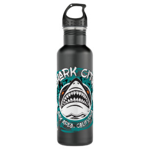 Bouteille D'eau Ville Waterbottle grunge turquoise de requin