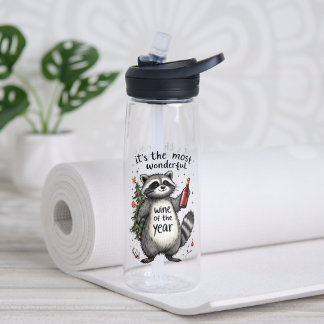 Bouteille D'eau Vin de l'année le plus merveilleux Raccoon