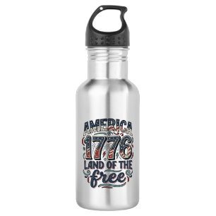 Bouteille D'eau Vintage America 1776 Terre de liberté conception d