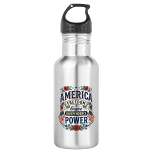 Bouteille D'eau Vintage America Liberté Design de T-shirt Patrioti