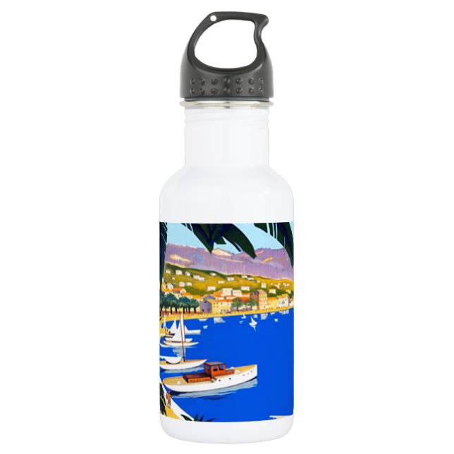 Bouteille D'eau Vintage Côte d'Azur (Devant)