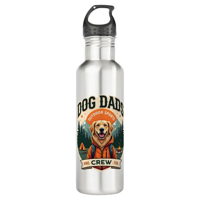 Bouteille D'eau Vintage Dog Dads Outdoor Sports Crew Golden Retrie (Devant)