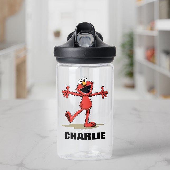 Bouteille D'eau Vintage Elmo | Ajouter Votre Nom (Créateur téléchargé)