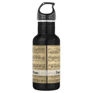 Bouteille D'eau Vintage Music Sheet