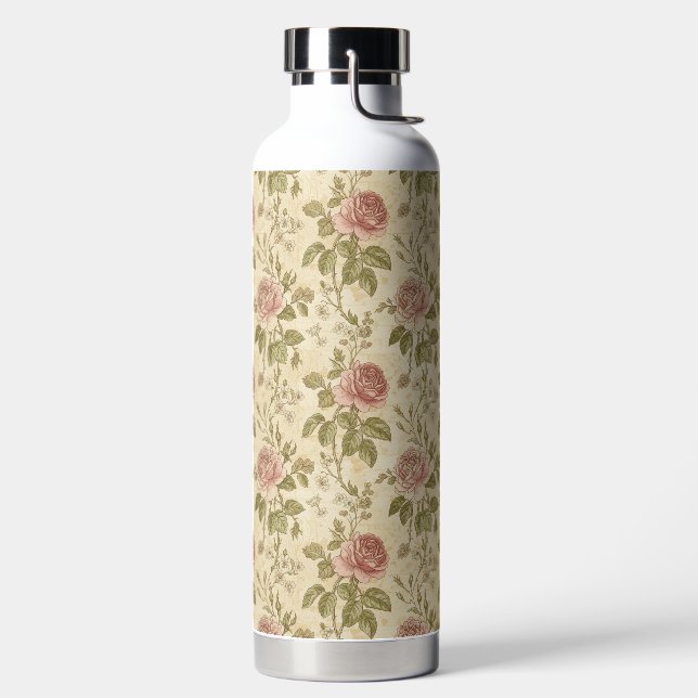 Bouteille D'eau Vintage Rose Floral Pattern (Droite)