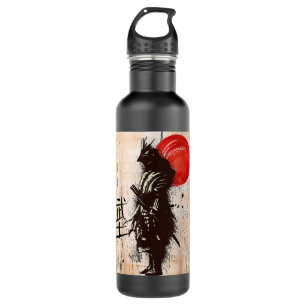 Bouteille D'eau Vintage Samurai Warrior Bushido Code japonais Swat