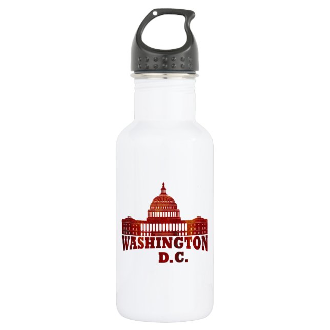 Bouteille D'eau Vintage Washington DC (Devant)