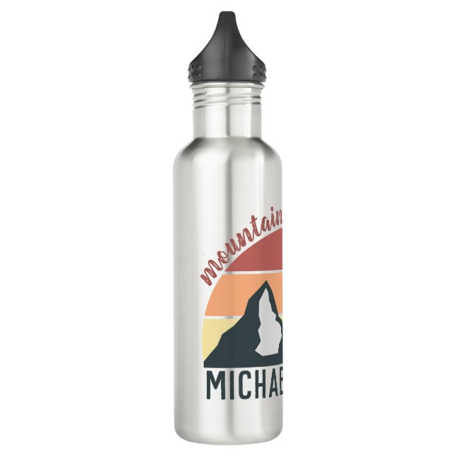 Bouteille D'eau Vintages pastels montagnes appellent monogram (Gauche)