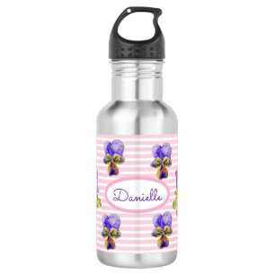 Bouteille D'eau Viola Vintage de la floraison à la sauce rose