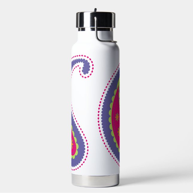 Bouteille D'eau Violet et rose paisley (Gym)