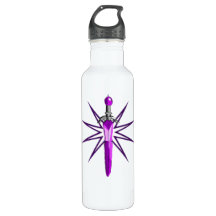 Bouteille d'eau violette Cool Sword pour enfants 