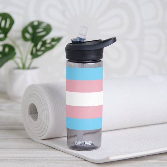 Bouteille D'eau Visibilité du drapeau de fierté transgenre de Slip (Yoga)