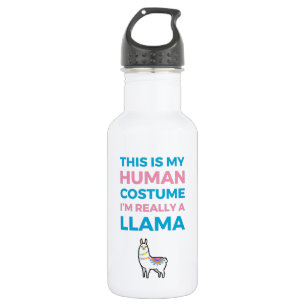 Bouteille D'eau Voici Mon Costume Humain - Llama Edition I