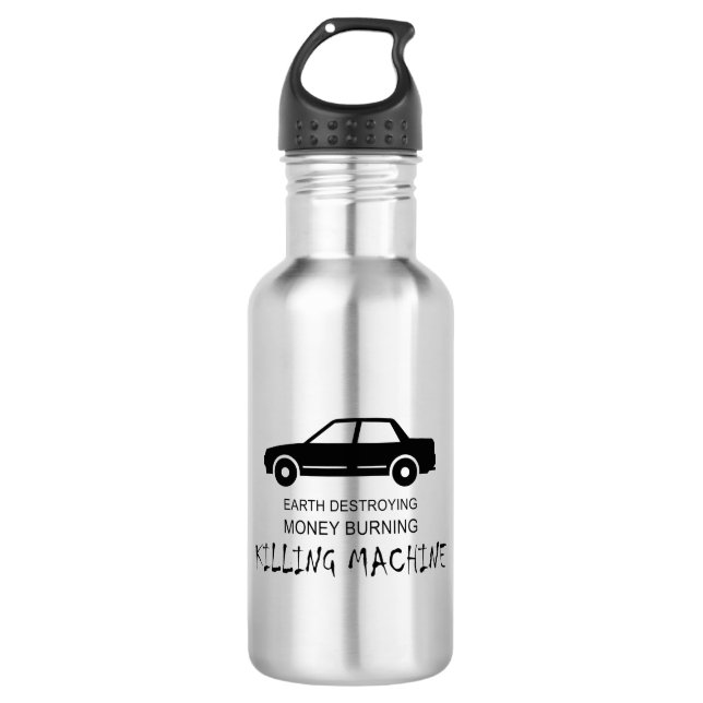 Bouteille D'eau Voiture Terre Détruire de l'argent brûler la machi (Devant)
