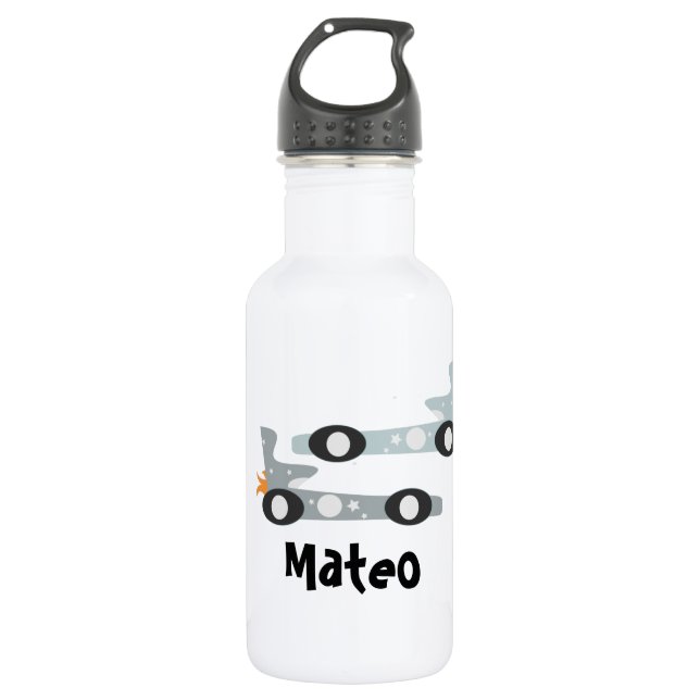 Bouteille D'eau Voitures de course rétro pour enfants (Devant)