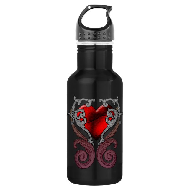 Bouteille D'eau Vous Avez Mon Coeur (Rouge) (Devant)