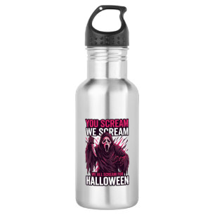 Bouteille D'eau Vous criez Nous Halloween Ghostface Couteau Sangla
