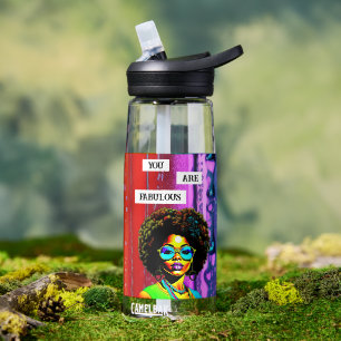 Bouteille D'eau Vous Êtes Fabuleux Femme de couleur
