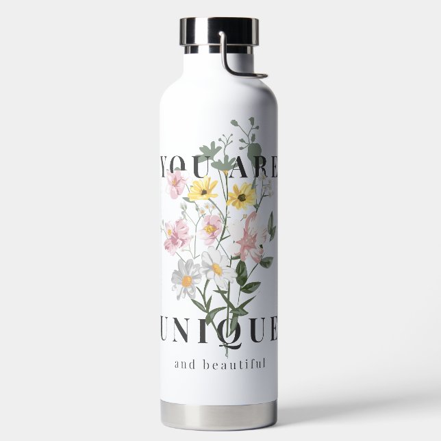 Bouteille D'eau Vous êtes un Slogan floral unique (Droite)
