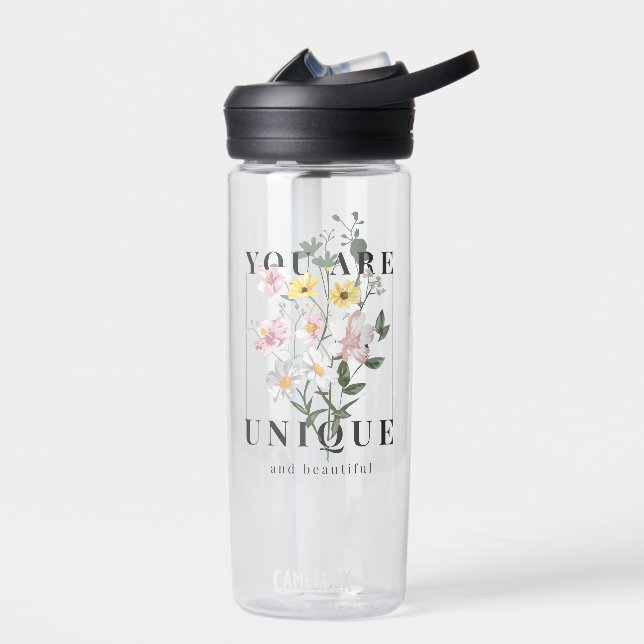 Bouteille D'eau Vous êtes un Slogan floral unique (Gauche)