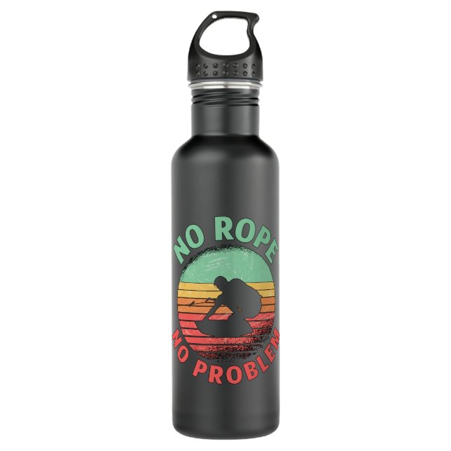 Bouteille D'eau Wakeboard No Rope No Problem Retro Wakeboard (Devant)