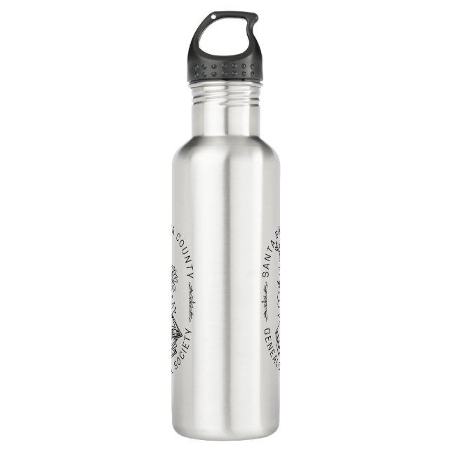 Bouteille D'eau Water Bottle - Books & Florals (Devant)
