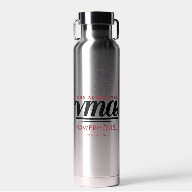 Bouteille D'eau Water Bottle with Black Cursive Name, Phone, Year (Avant)