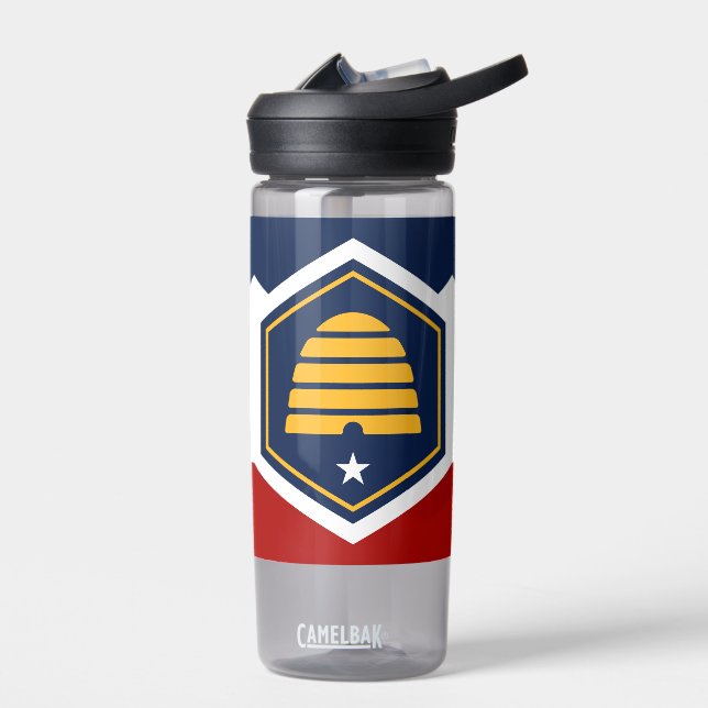 Bouteille D'eau Water bottle with new flag of Utah, USA (Gauche)
