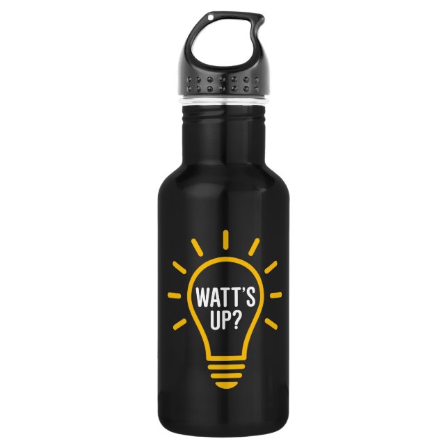 Bouteille D'eau Watt drôle de citation d'électricien (Devant)