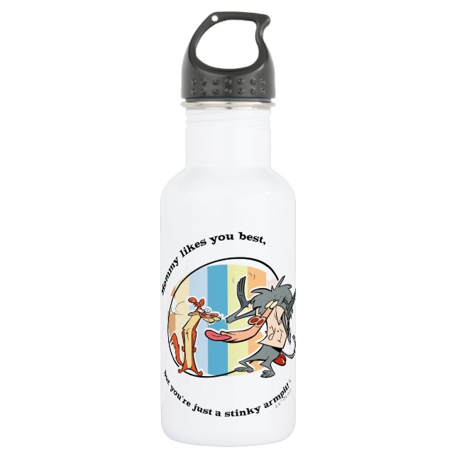 Bouteille D'eau Weasel & Baboon "Mommy Likes You Best" (Devant)