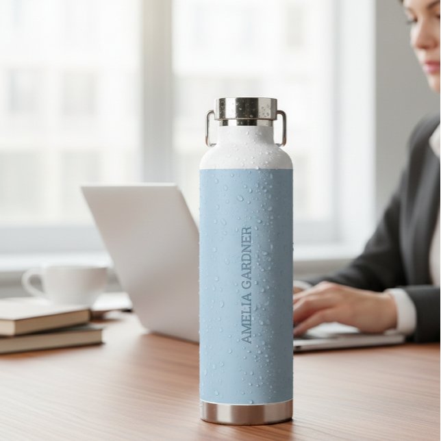 Bouteille D'eau Wellness Waters Water Bottle - Powder Blue (Créateur téléchargé)