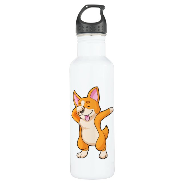Bouteille D'eau Welsh Corgi à Dance Dab Hip hop (Devant)