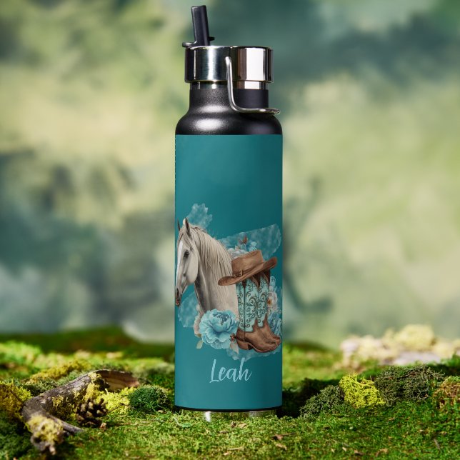 Bouteille d'eau Western Horse (Extérieur (pivotée))