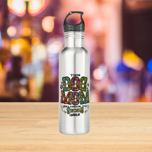 Bouteille D'eau Western Leopard Patch Motif Chien Maman Animal Ani