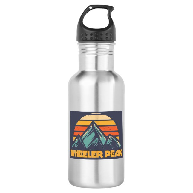 Bouteille D'eau Wheeler Peak New Mexico Retro Turquoise (Devant)