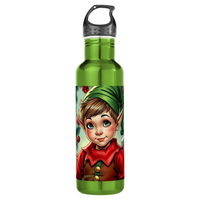 Bouteille D'eau Whimsical Cartoon Elf | Christmas   (Devant)