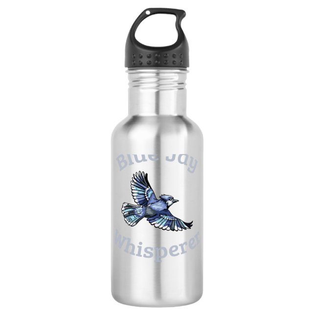 Bouteille D'eau Whisperer bleu Jay (Devant)