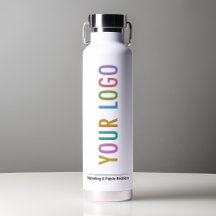 Bouteille d'eau White Thor Company Logo Marqué