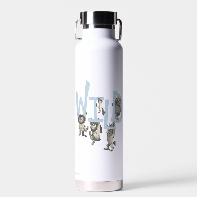 Bouteille D'eau WILD | Wild Things et Max - Bleu (Avant)