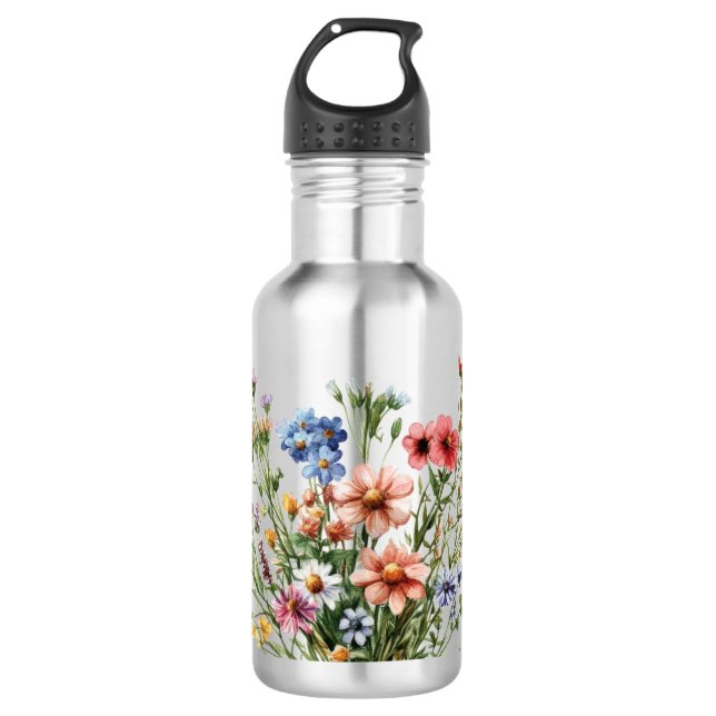 Bouteille D'eau Wildflowers & Stainless steel water bottle. stainl (Devant)