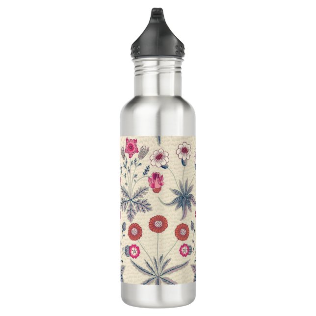 Bouteille D'eau William Morris Daisy Motif floral Orange rouge (Droite)