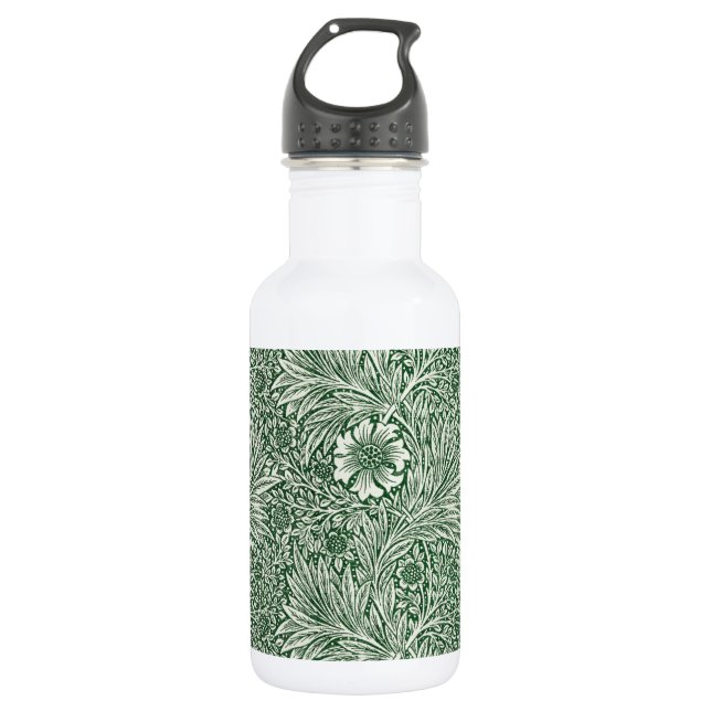 Bouteille D'eau william morris marigold vert floral fleur (Devant)