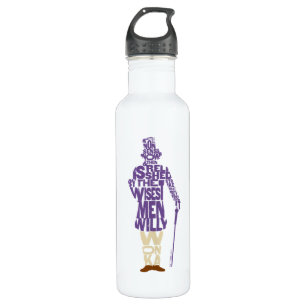 Bouteille D'eau Willy Wonka Citation Silhouette