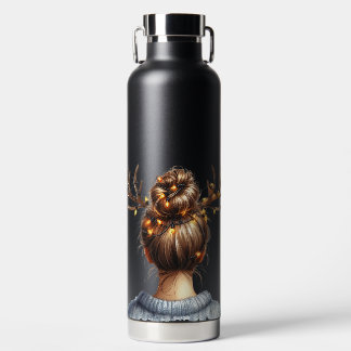 BOUTEILLE D'EAU WOMAN WITH COLORFUL CHRISTMAS LIGHTS IN HER HAIR