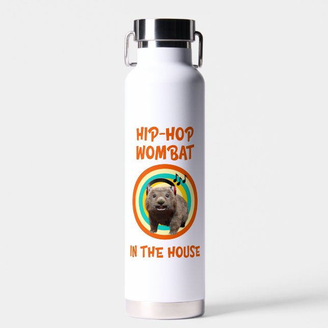 Bouteille D'eau Wombat Hip-hop Drôle dans la Maison (Avant)